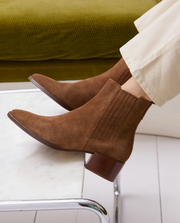 Bottines en cuir n°408 noisette Rivecour