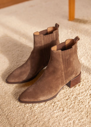 Bottines en cuir n°408 noisette Rivecour