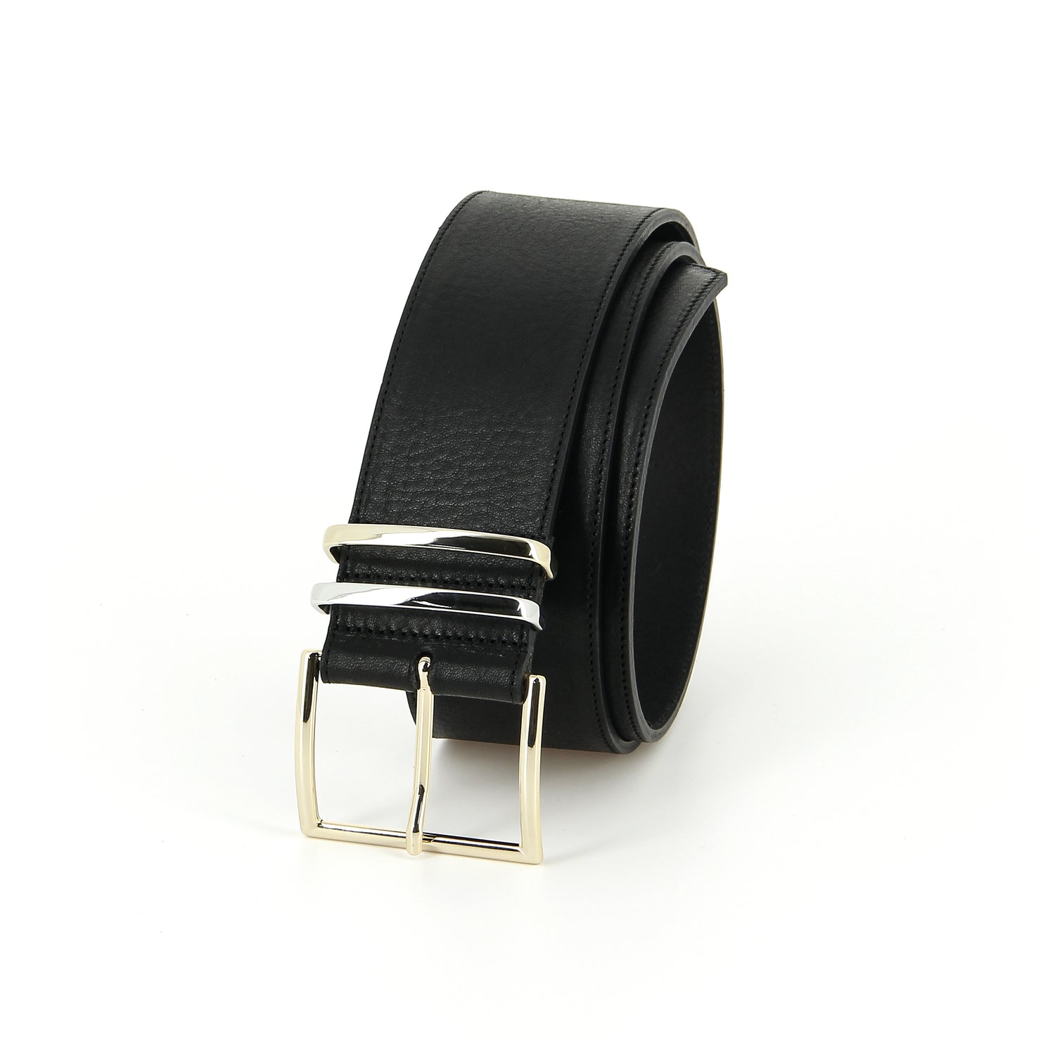 Ceinture La Pertuis en cuir noir  HERBERT Frère Soeur