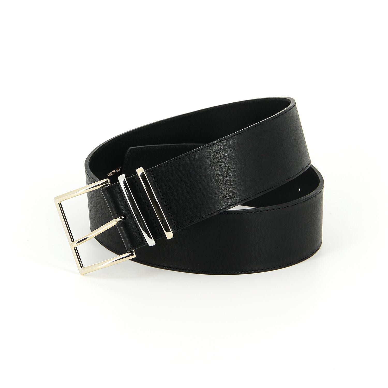 Ceinture La Pertuis en cuir noir  HERBERT Frère Soeur