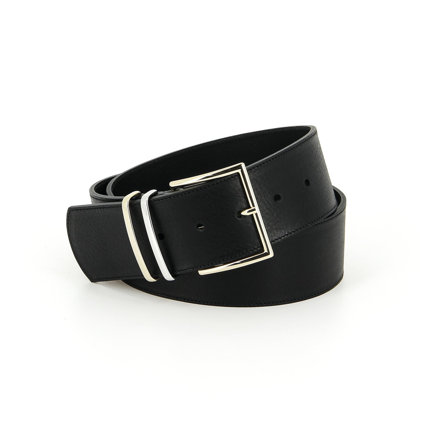Ceinture La Pertuis en cuir noir  HERBERT Frère Soeur