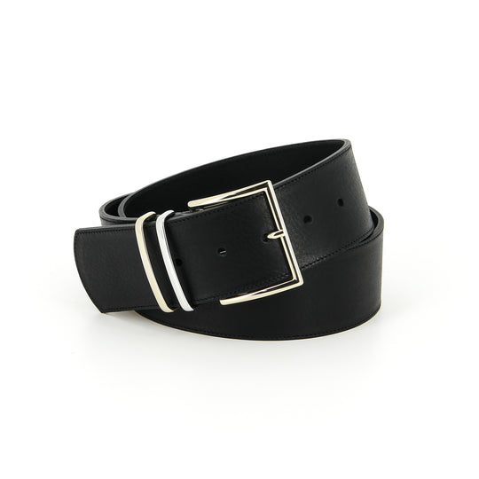Ceinture La Pertuis en cuir noir  HERBERT Frère Soeur