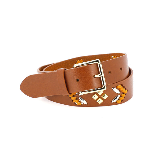 Ceinture La Malga décor cuir tressé Herbert Frère Soeur