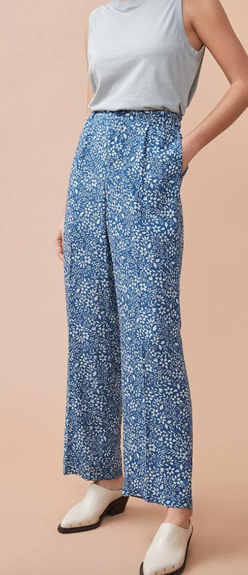 Pantalon Léon fleuri bleu Harris Wilson