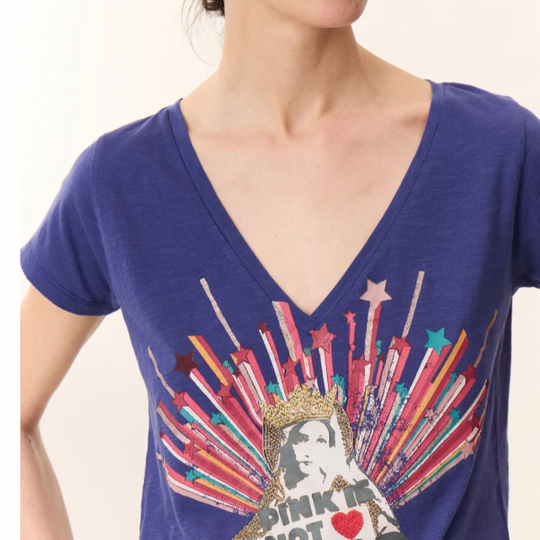Tee-shirt Tonton  Madone Navy Leon & Harper