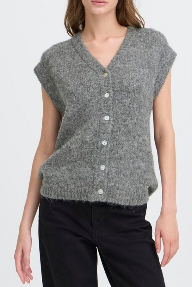 Pull sans manche gris IHBELABLUE ICHI