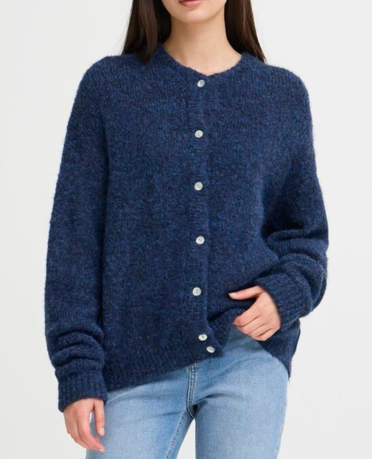 Gilet marine à boutons IHBELABLUE ICHI