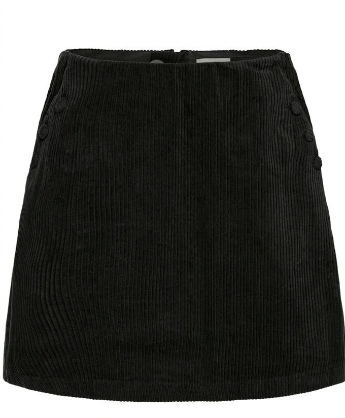 Jupe courte en velours noir Ihfocaro ICHI