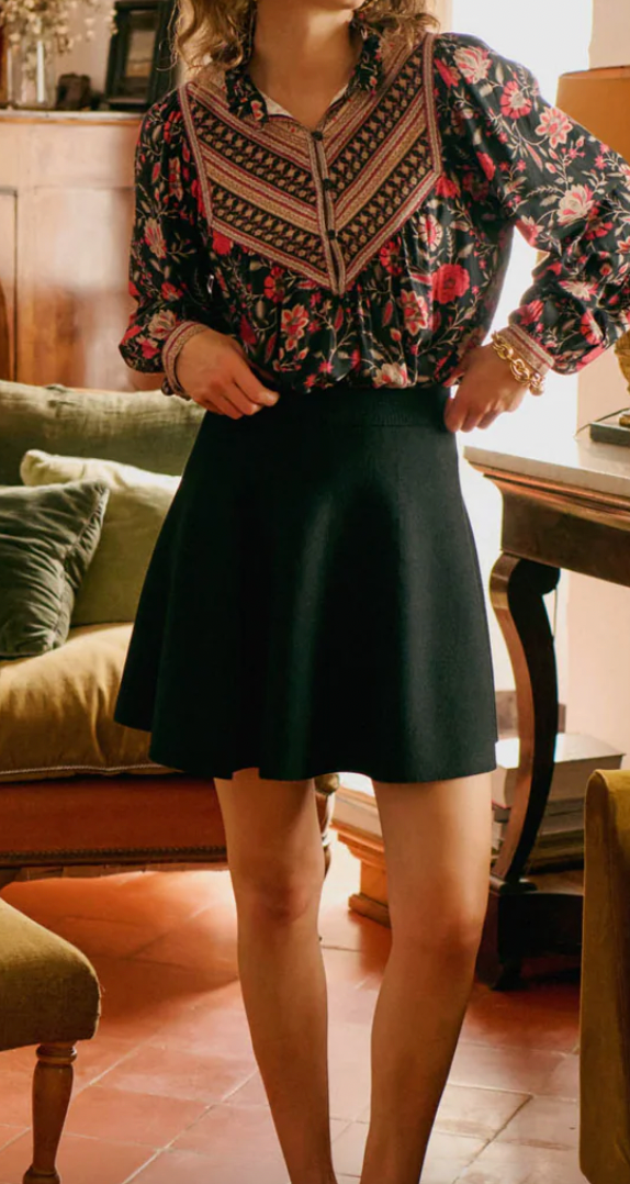 Jupe Julie en maille noir petite mendigote