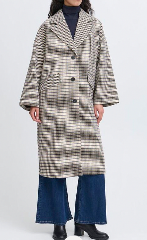 Manteau long à carreaux Ihemmalu Ichi