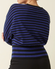 Top Valentina rayé bleu et noir King Louie