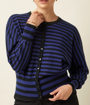 Top Valentina rayé bleu et noir King Louie