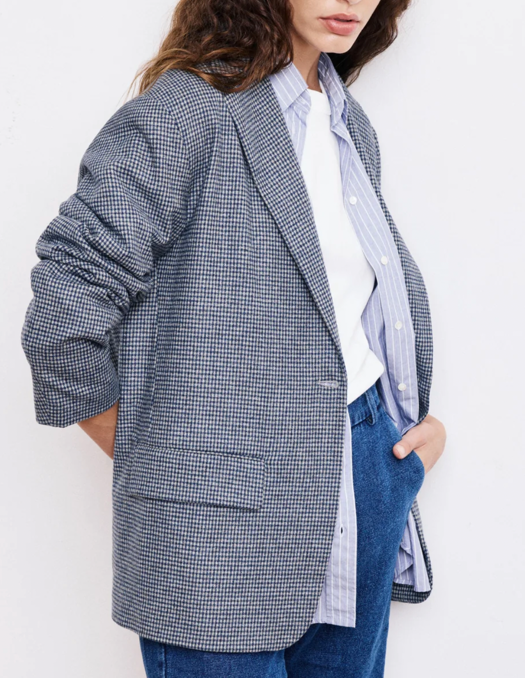 Veste en flanelle de laine grise Victo Hartford