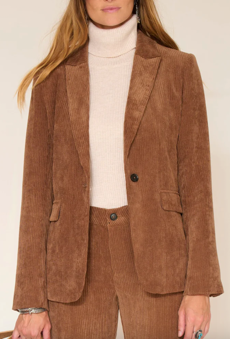 Veste Violaine en velours cacao MKT Studio
