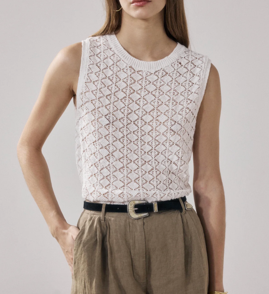 Top maille blanc Mack Hartford