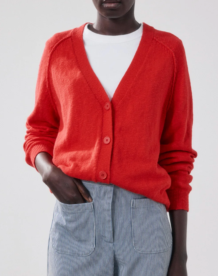 Cardigan rouge Montana Hartford