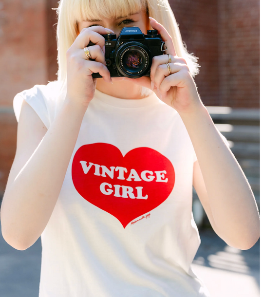 Tee-shirt Vintage girl Mademoiselle Yéyé