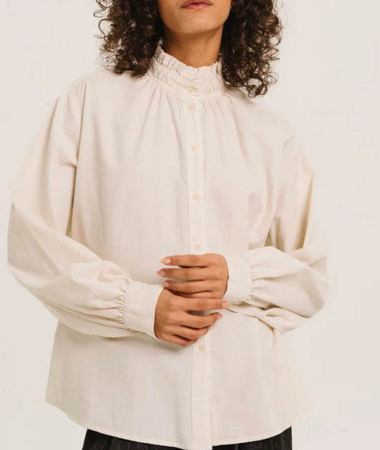 Blouse velours SOLINE écru Sacré Coeur