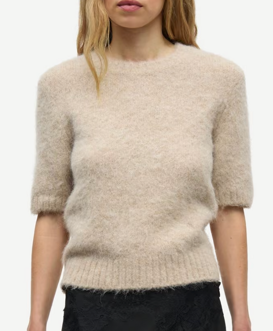 Maille manches courtes beige Sajeanne Samsoe