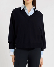 Pull John bleu nuit Hana San