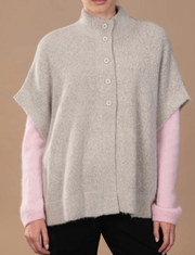 Pull Poncho Rachel couleur Galet Anonym